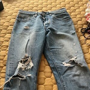 Levi’s 501 Distressed Blue Jeans skinny